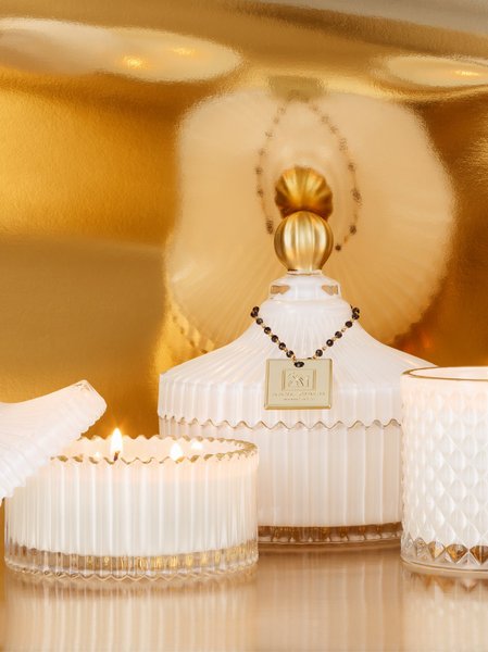 Silk Flower - GLASS CANDLE 450g
