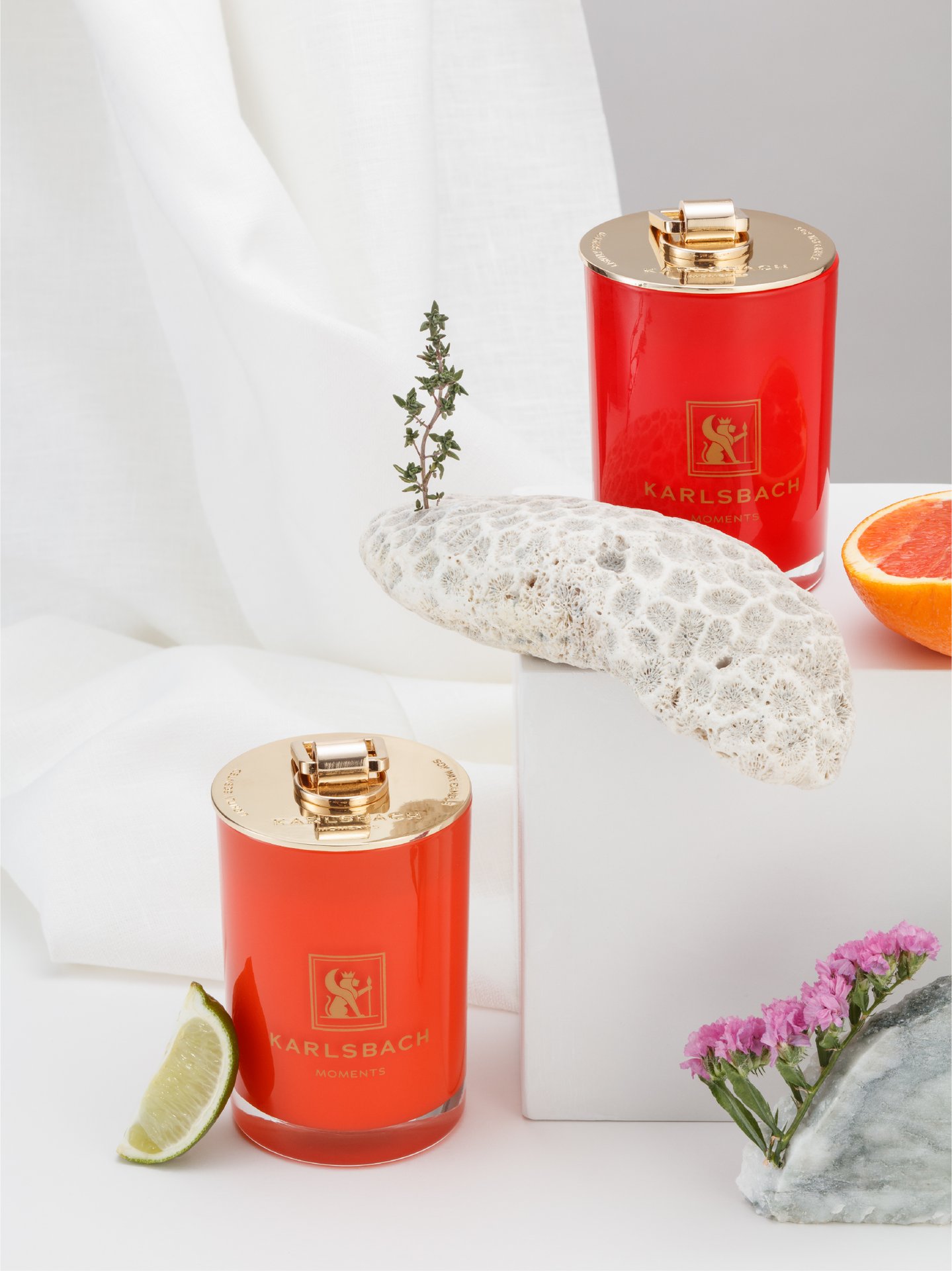 Frosted Berry Red ROSE - GLASS CANDLE 270g - изображение 2